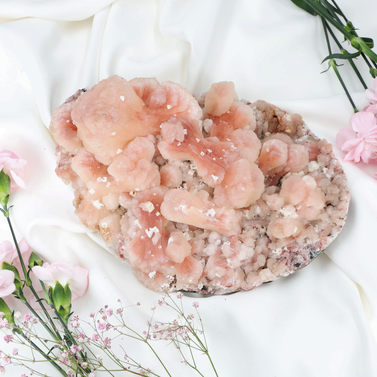 Clear quartz crystal mineral specimen on white background.