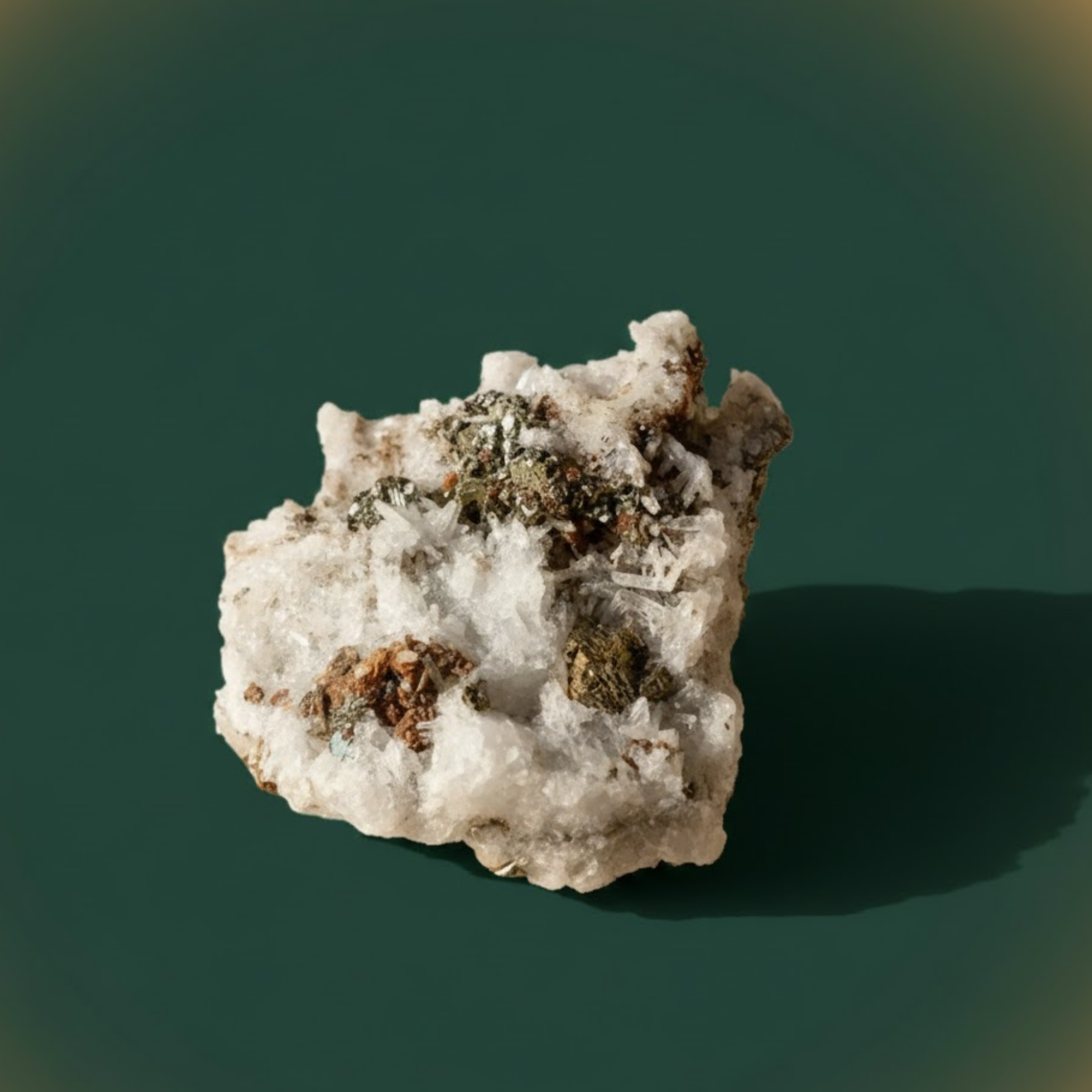 Clear quartz crystal mineral specimen on white background.