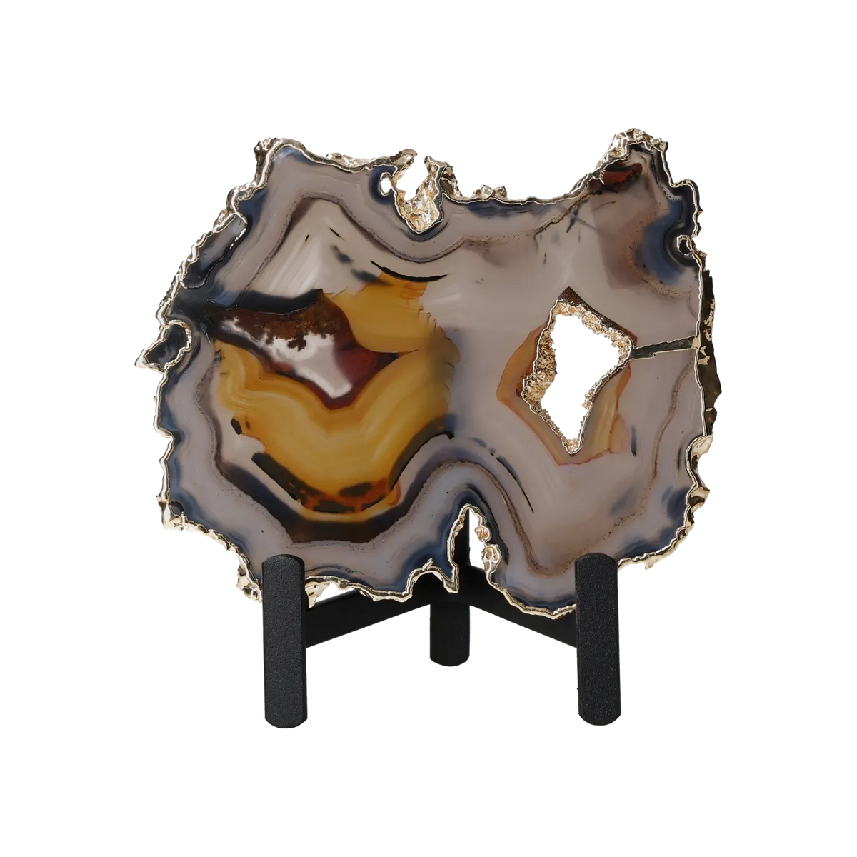 Agate Thin Slabs On Metal Stand 10001020