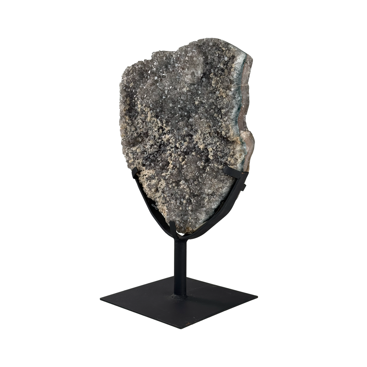 Semi Polished Agate On Metal Base