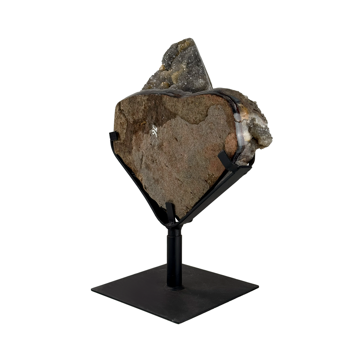 Semi Polished Agate On Metal Base