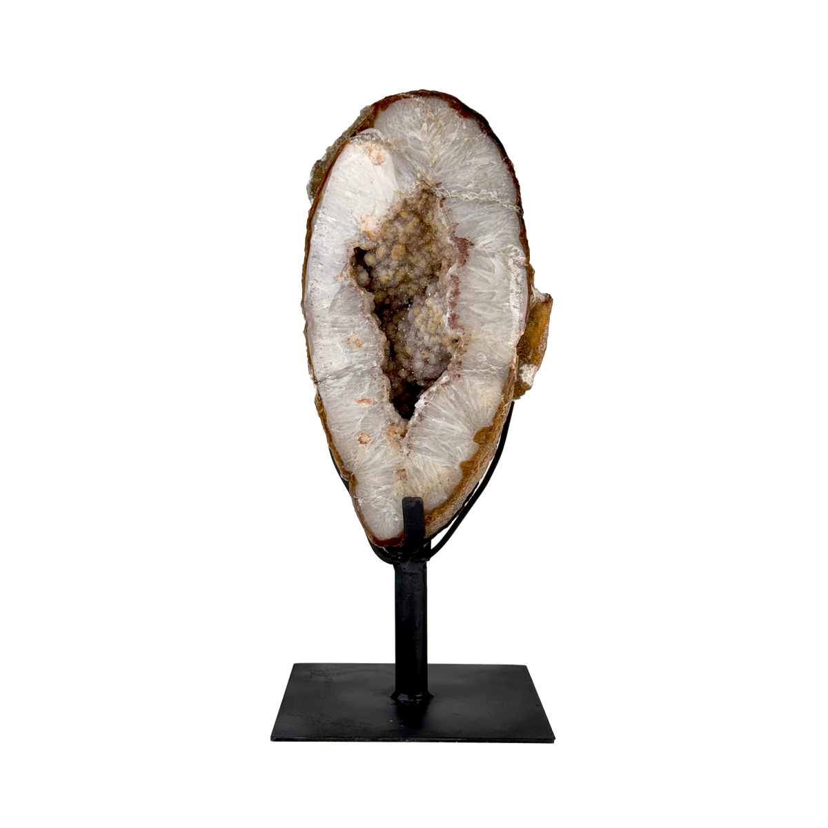 Semi Polished Agate On Metal Base