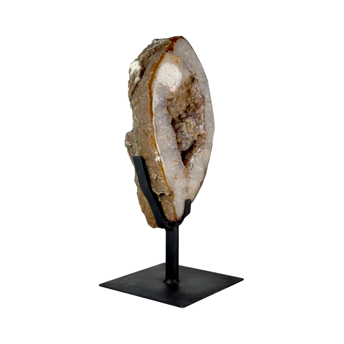 Semi Polished Agate On Metal Base