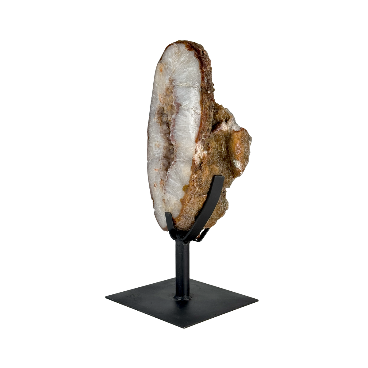 Semi Polished Agate On Metal Base