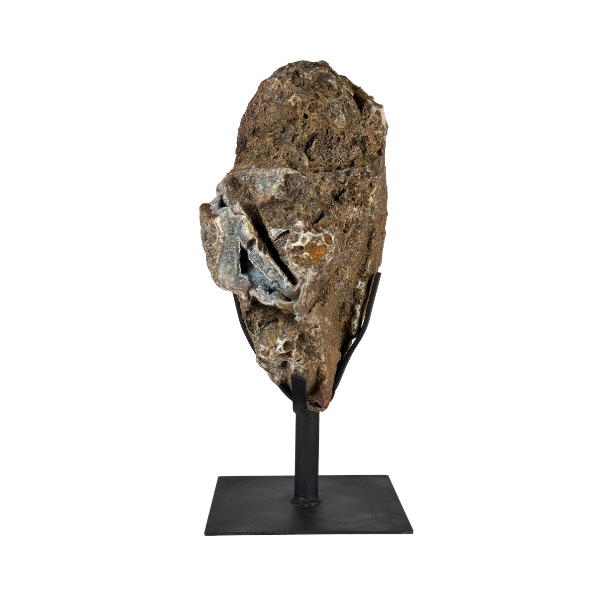 Semi Polished Agate On Metal Base