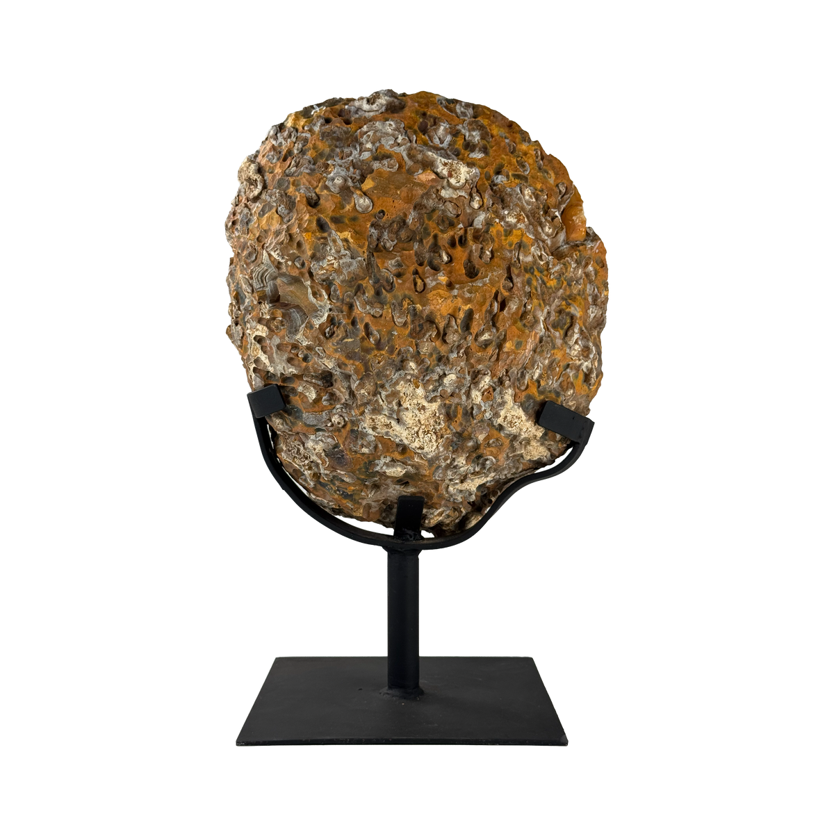 Semi Polished Agate On Metal Base