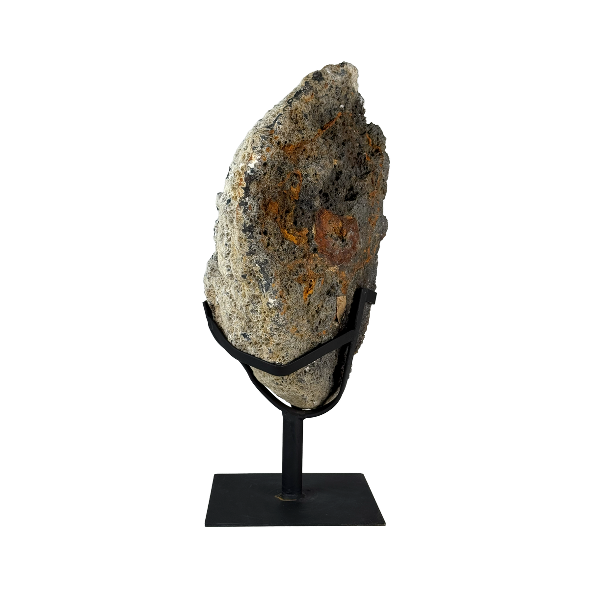 Semi Polished Agate On Metal Base