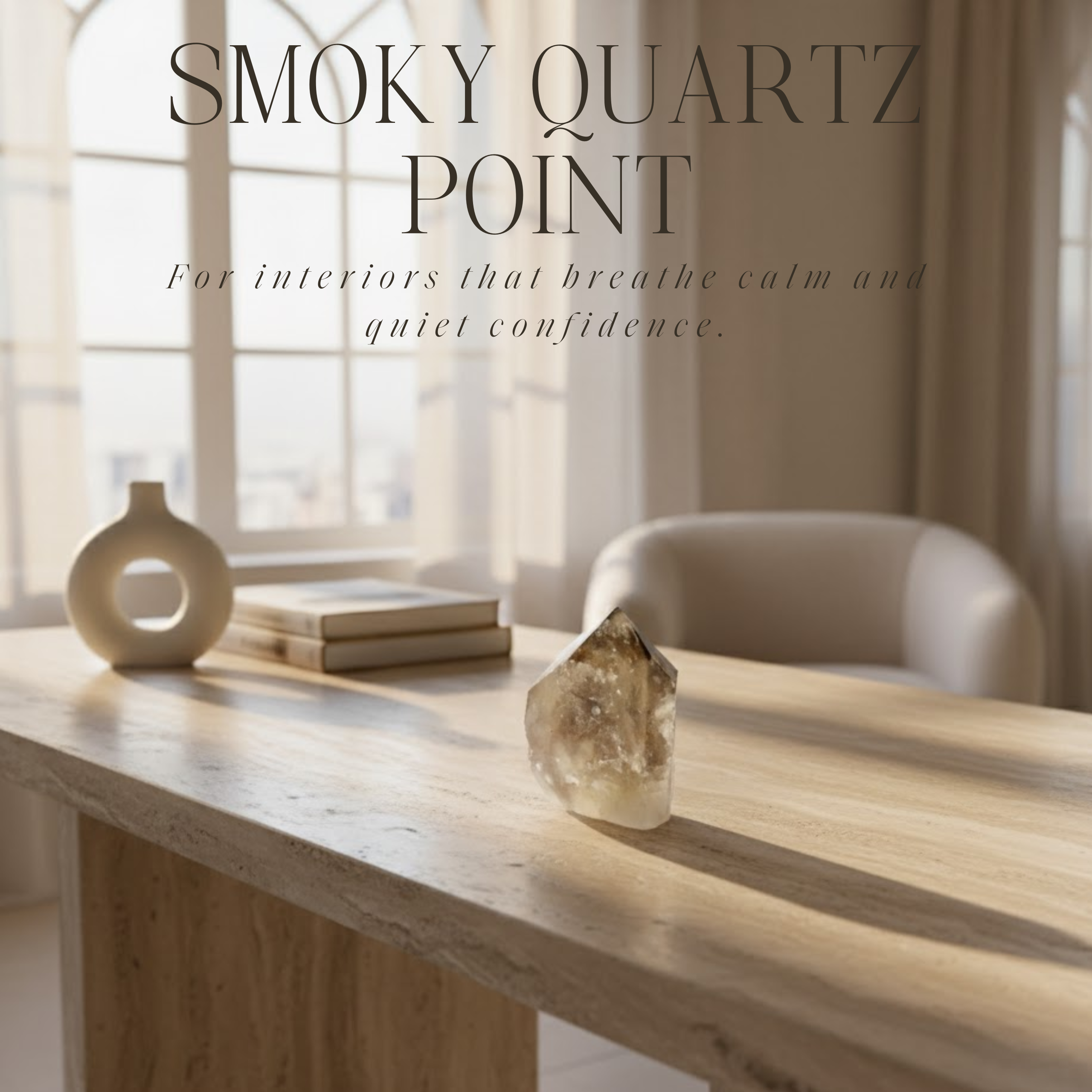 Wypolerowana Wieża z Kwarcu Dymnego