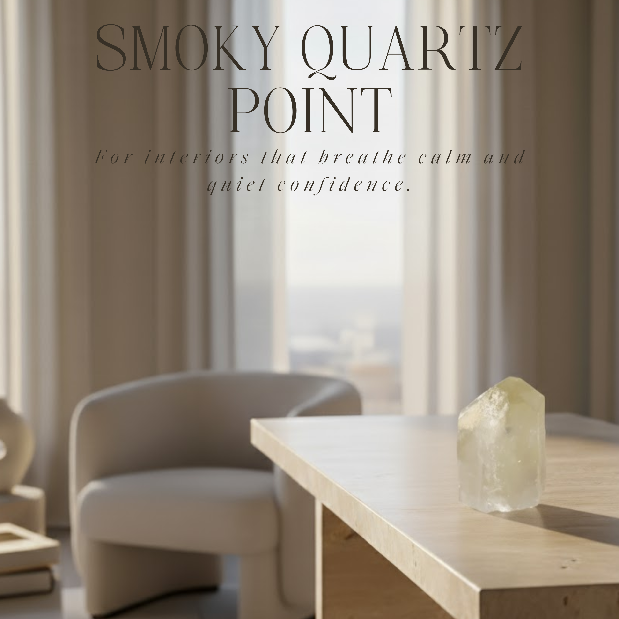 Wypolerowana Wieża z Kwarcu Dymnego