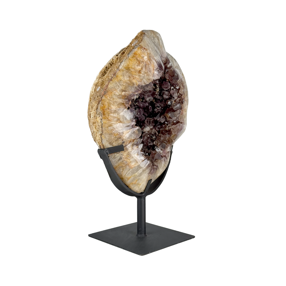 Semi Polished Agate On Metal Base