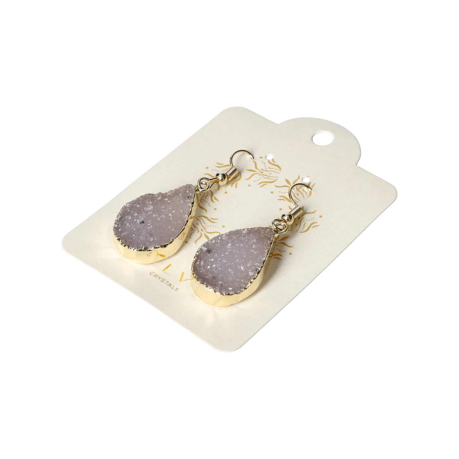 Blue Druse Earring Gold 40000191