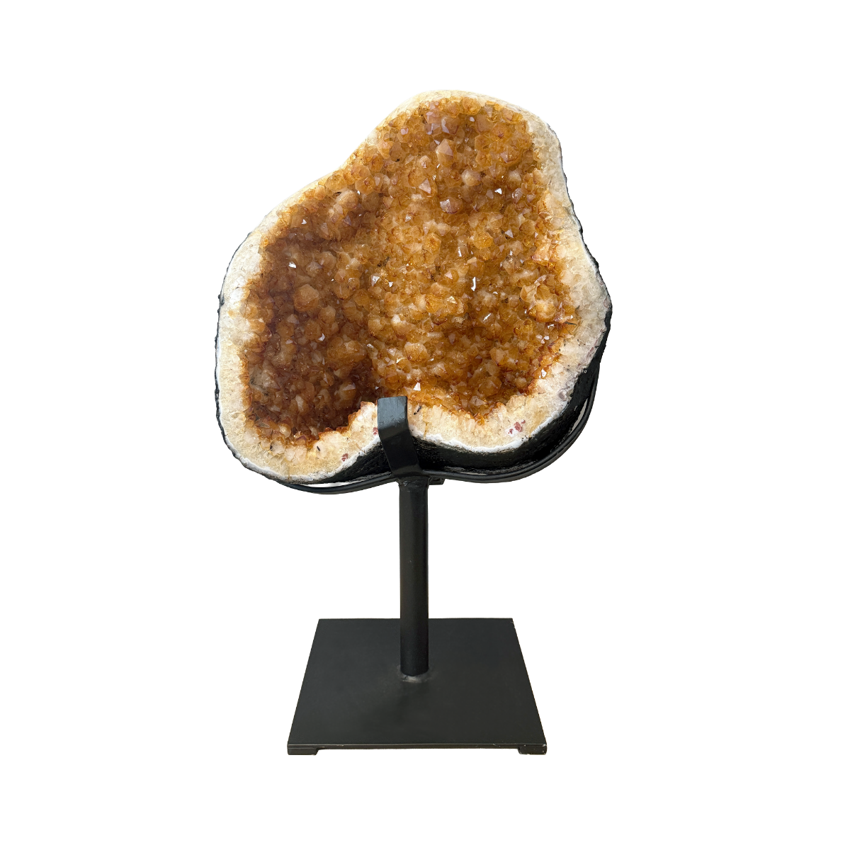 Worked Citrine On Metal Bas 10001064