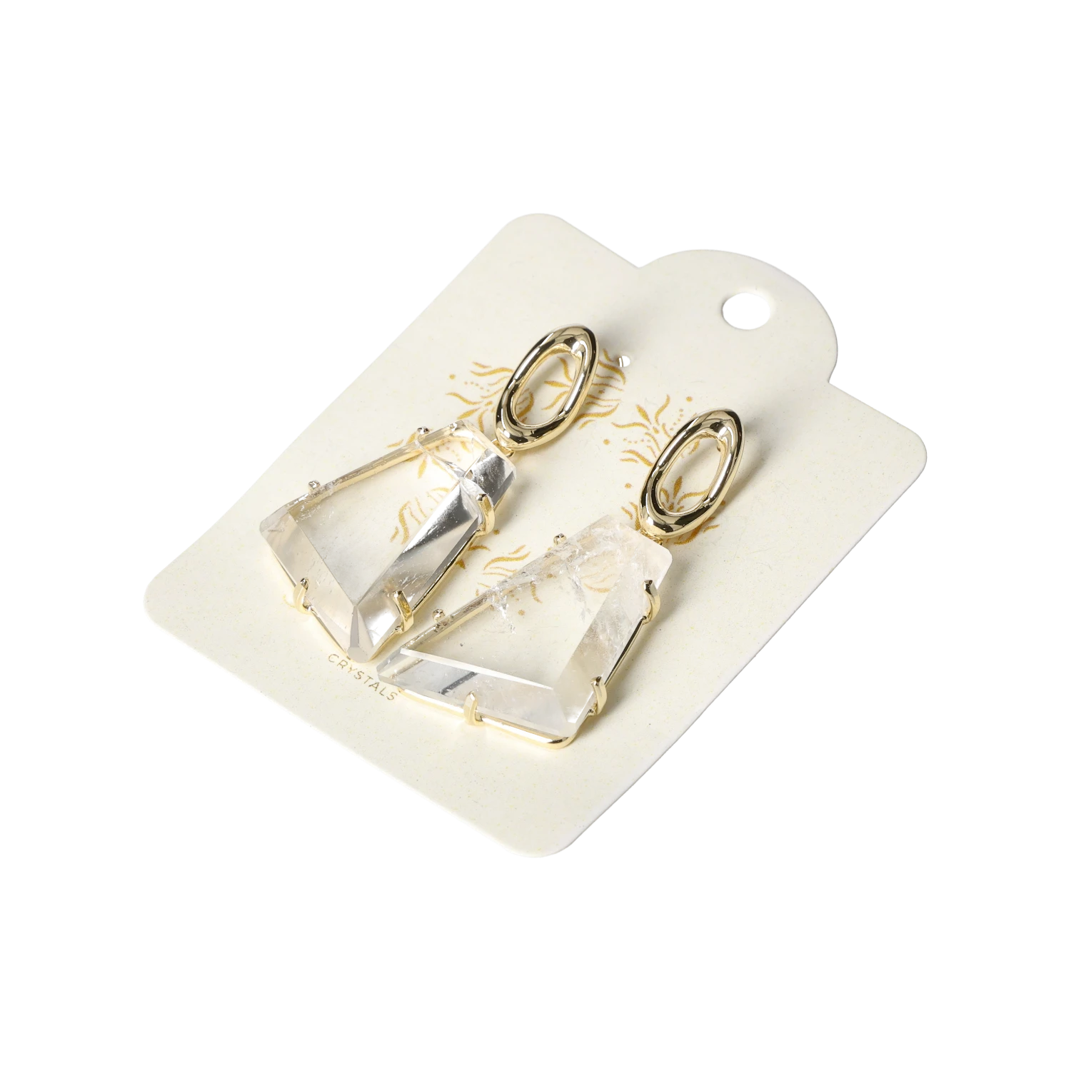 Crystal Quartz Earring Gold 40000185