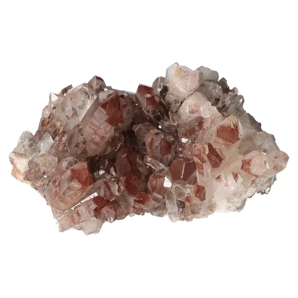 Quartz Cluster With Lithium, featuring unique hues and energy profile, from Sylvia Crystals.