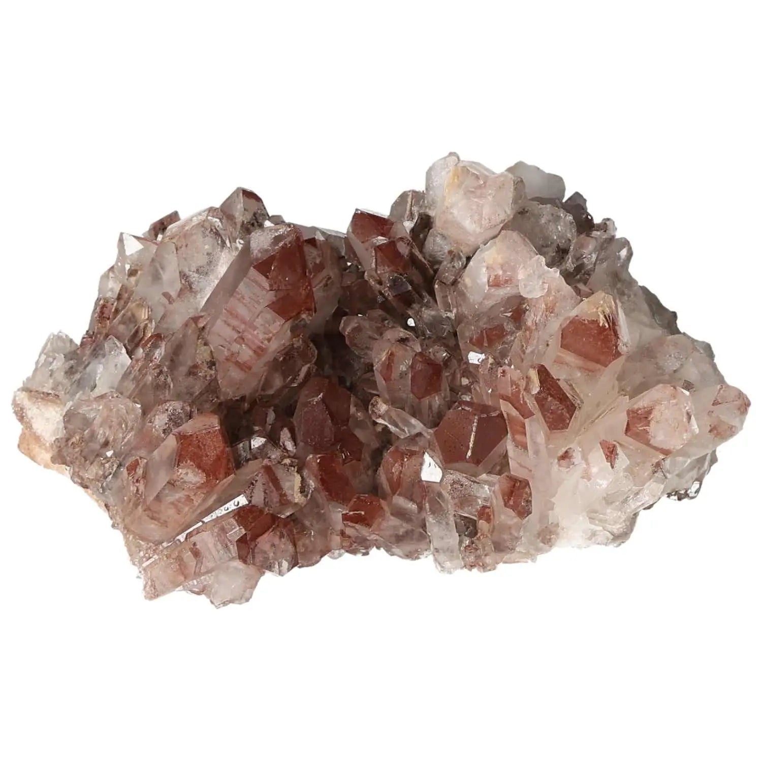Quartz Cluster With Lithium from Sylvia Crystals, showcasing unique hues and spiritual energy for alignment and luxury.