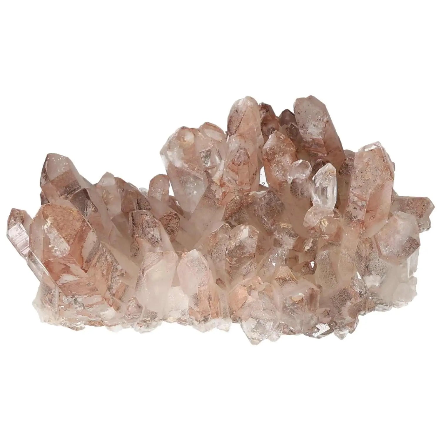 Exquisite Quartz Cluster with Lithium from Sylvia Crystals, showcasing unique hues and deep spiritual essence.