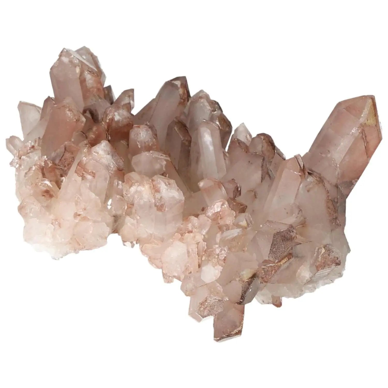 Exquisite Quartz Cluster with Lithium from Sylvia Crystals, showcasing unique hue and amplified energetic properties.
