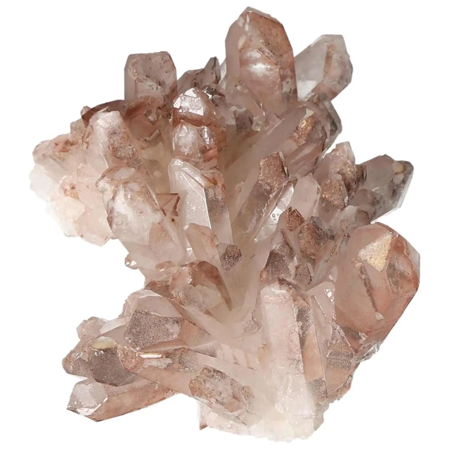 Quartz Cluster With Lithium from Sylvia Crystals, featuring unique hues and spiritual essence, perfect for energy enhancement.