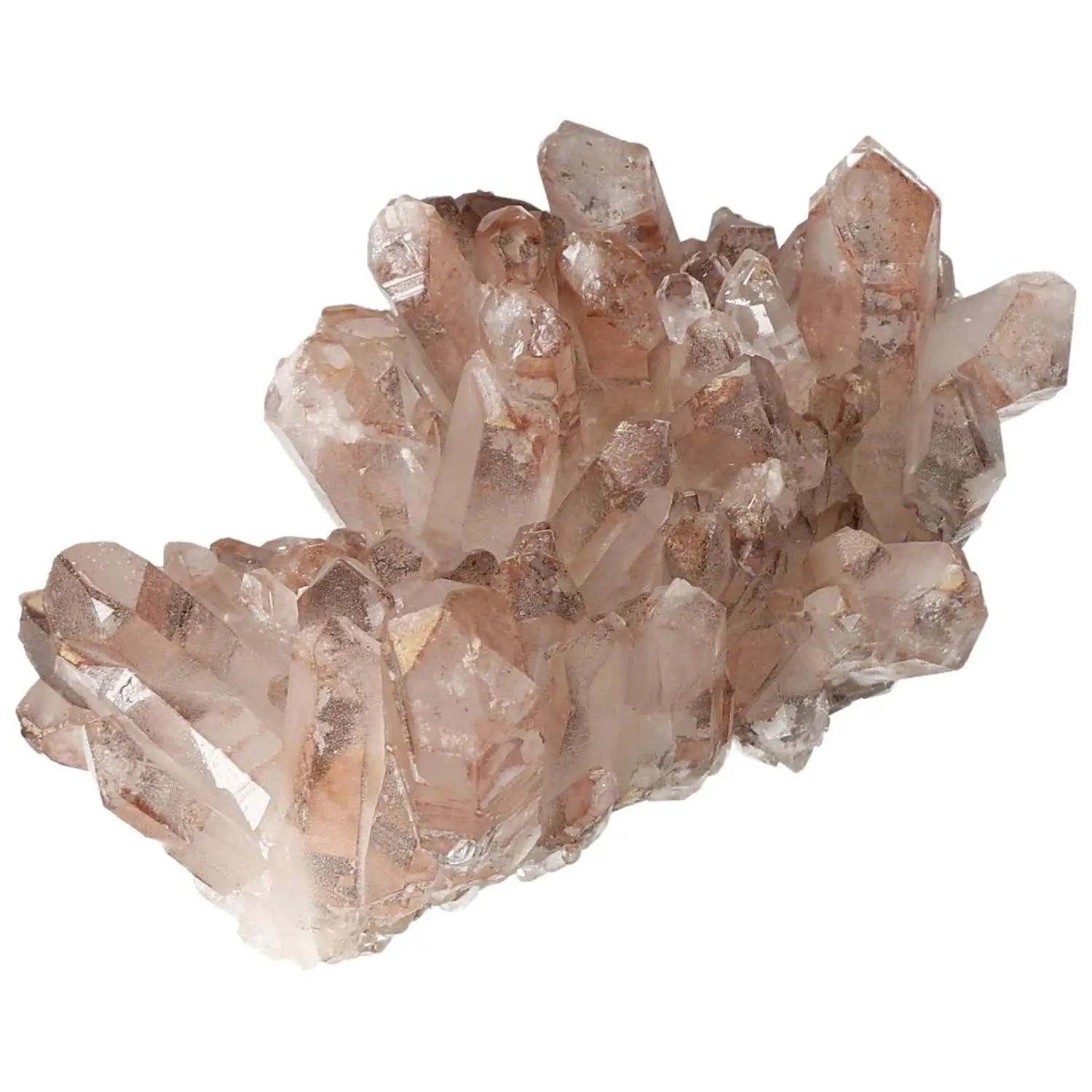 Exquisite Quartz Cluster with Lithium from Sylvia Crystals, featuring unique hue and deep spiritual essence, handpicked for premium quality.
