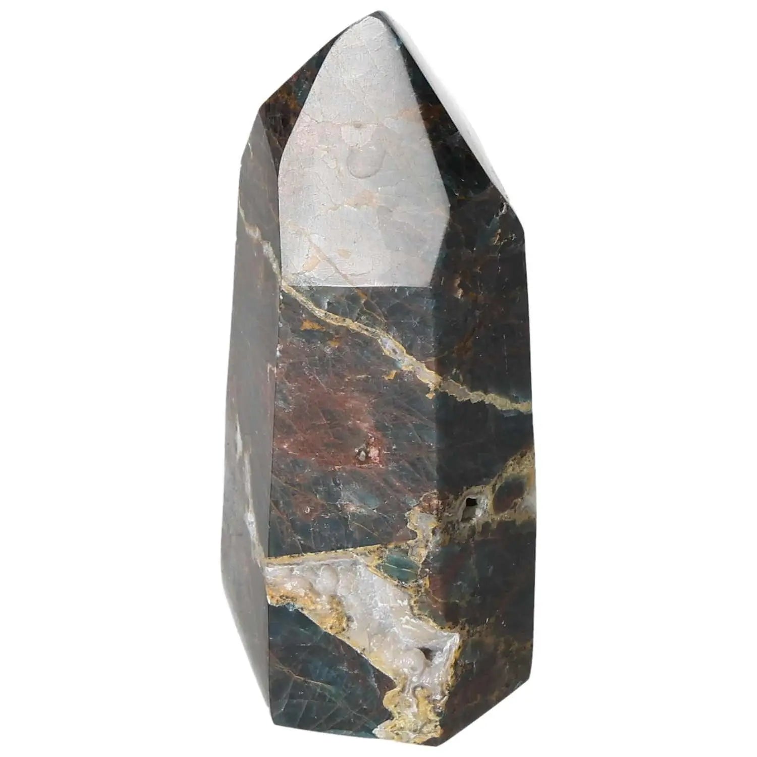 Apatite Obelisk from Sylvia Crystals, a luxurious and spiritual crystal piece showcasing beautiful aesthetics and energy.