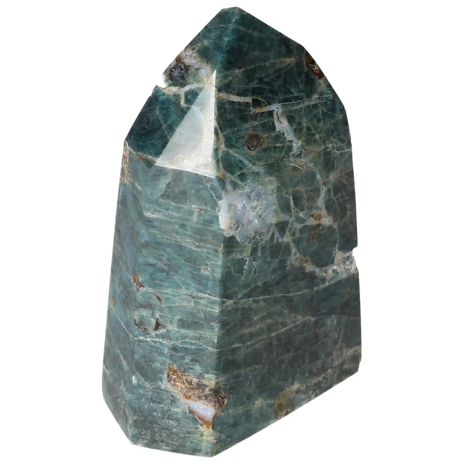 Vibrant Apatite Obelisk gemstone with natural energy for crystal collectors.