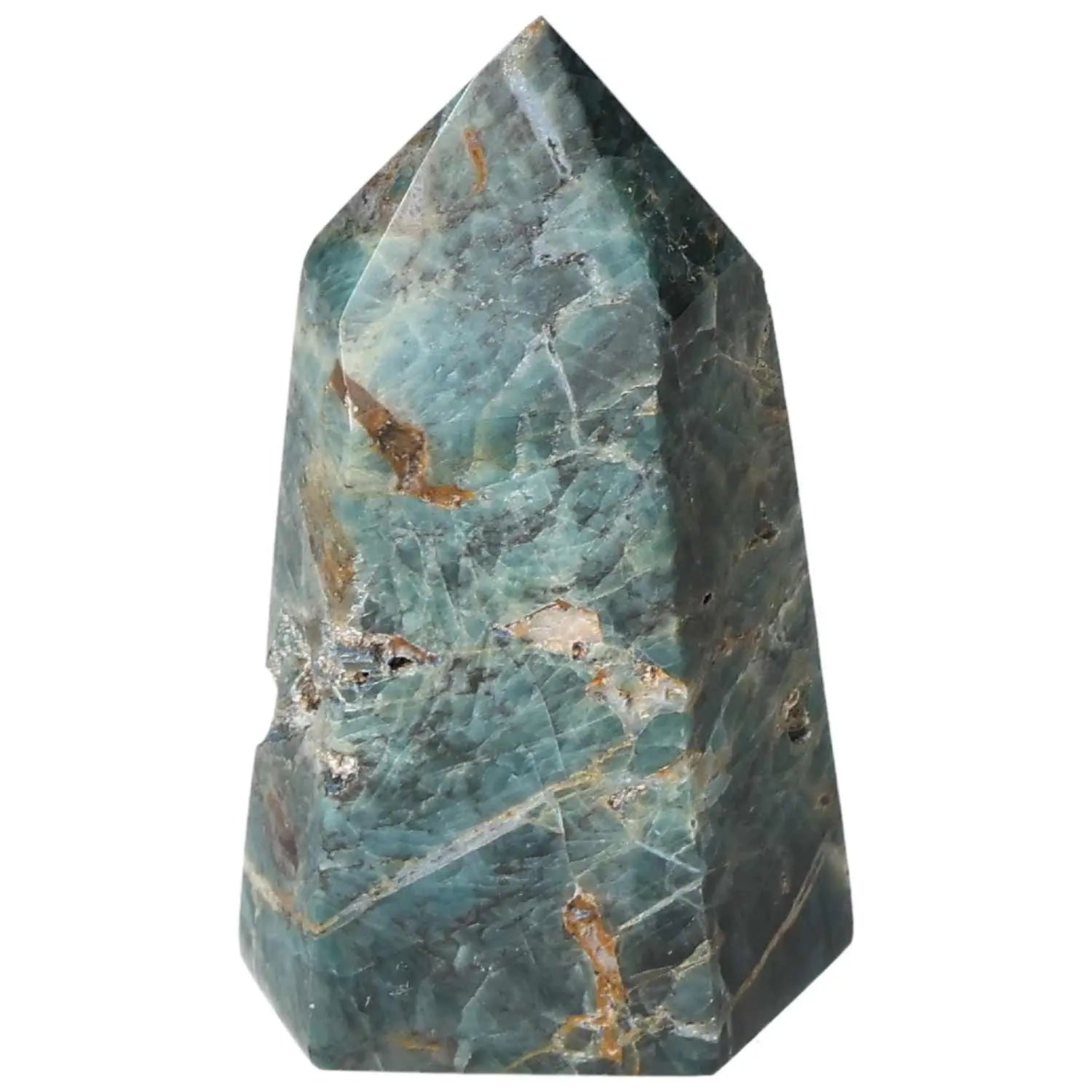 Apatite Obelisk from Sylvia Crystals - Elegant blue gemstone for focus and clarity, ideal for luxury and conscious living.