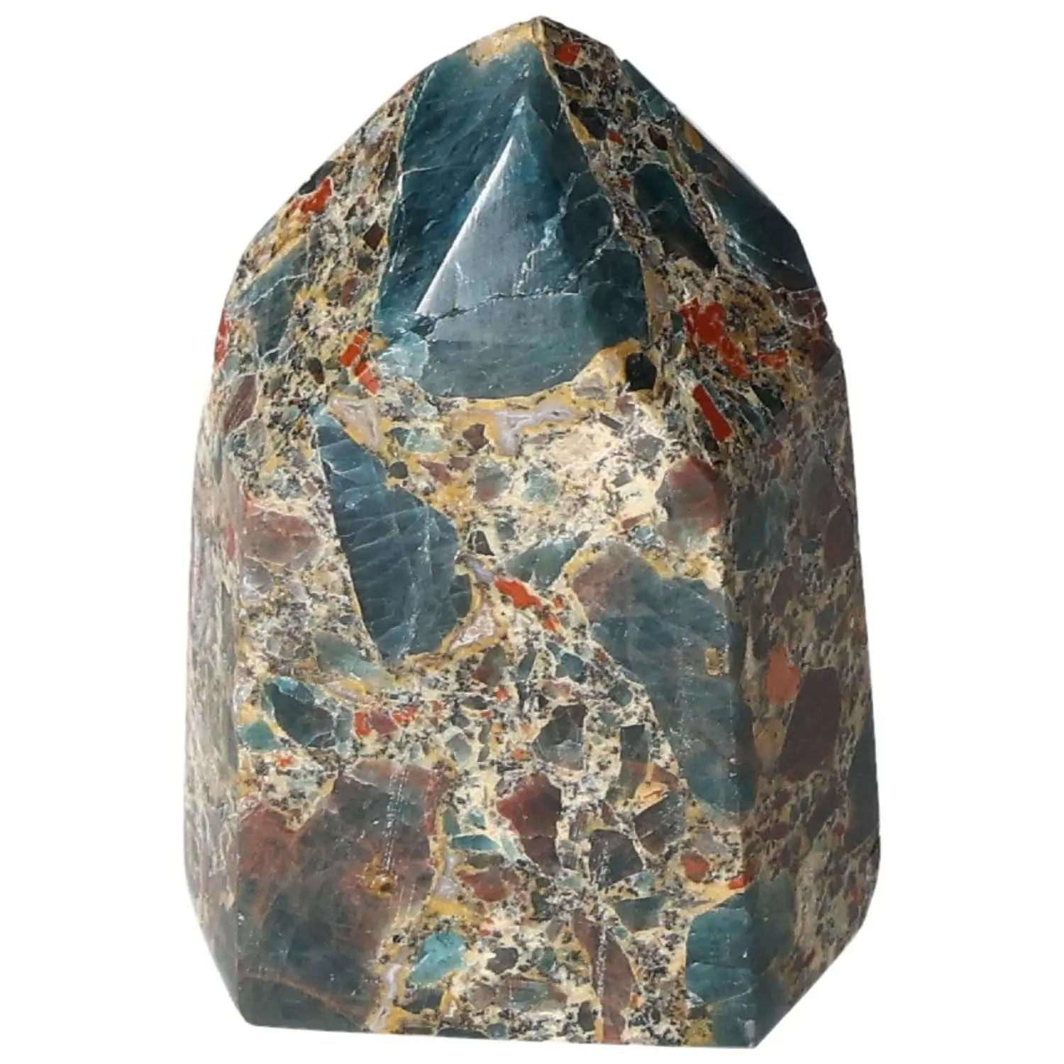 Vibrant Apatite Obelisk showcasing natural hues, crafted to elevate elegance, energy, and spiritual well-being. Handpicked by Sylvia Crystals.