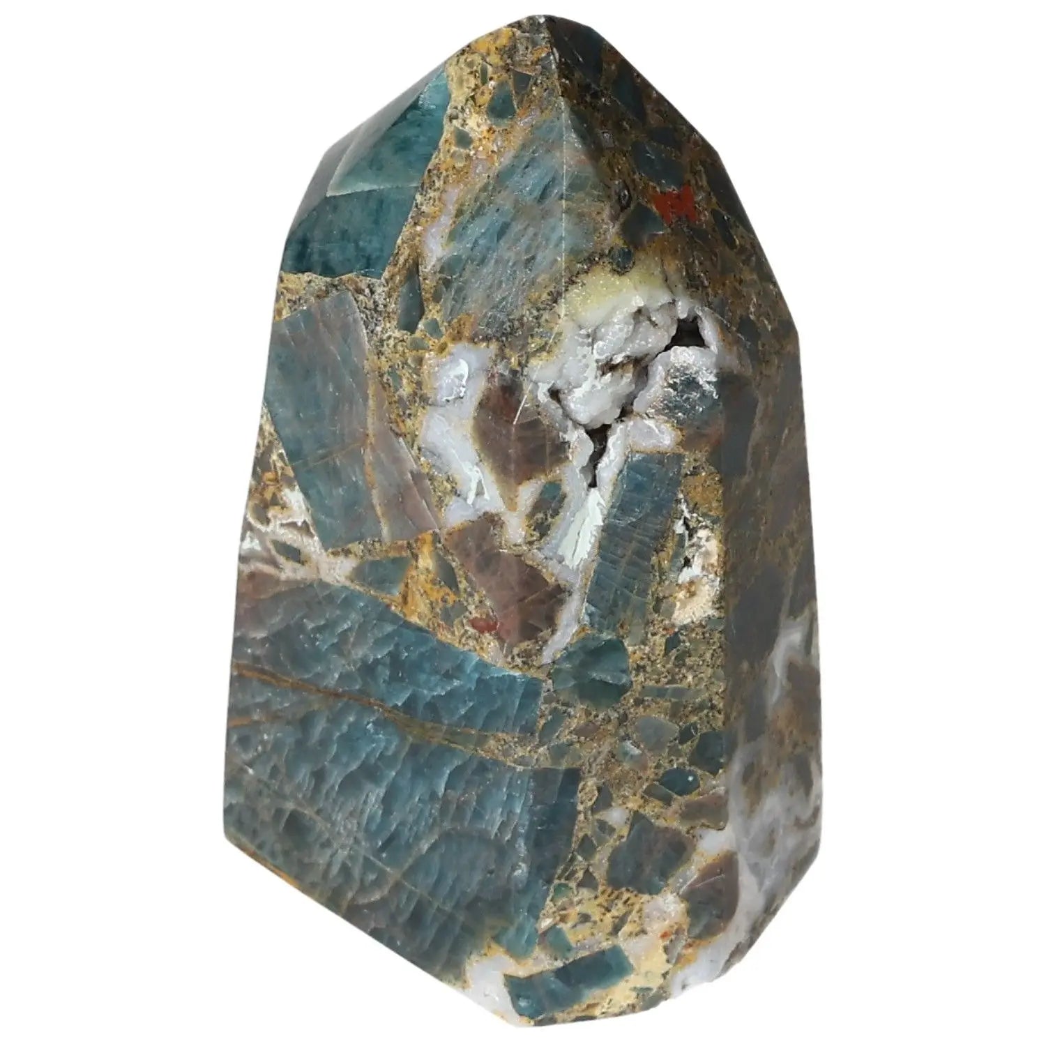 Elegant Apatite Obelisk by Sylvia Crystals, offering clarity and focus, perfect for conscious luxury and spiritual enlightenment.