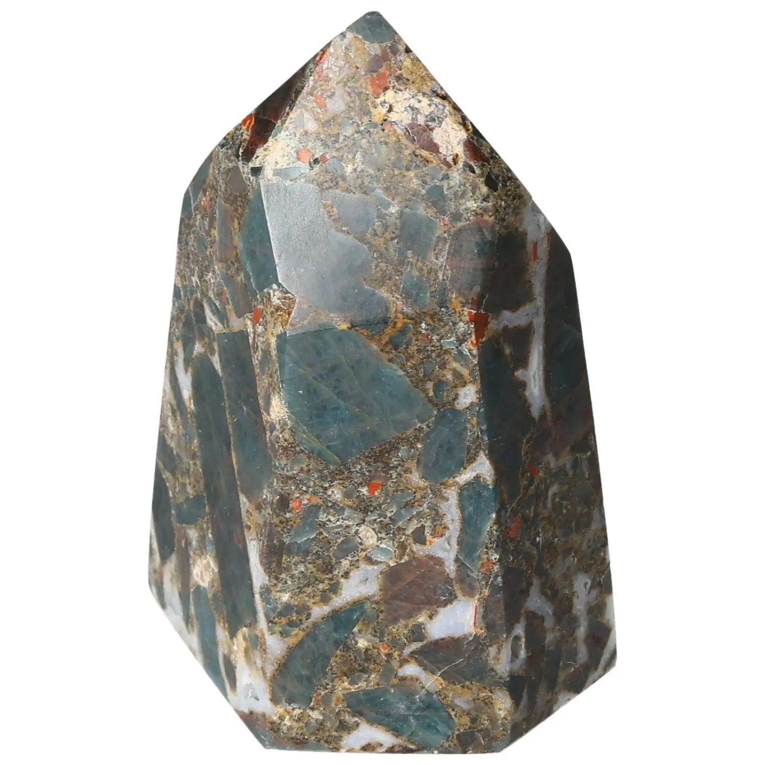 Elegant Apatite Obelisk from Sylvia Crystals, showcasing premium crystal craftsmanship for spiritual clarity and focus.