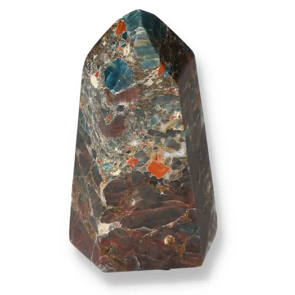 Apatite Obelisk from Sylvia Crystals, exemplifying luxury with its unique patterns and colors, handpicked for quality and elegance.