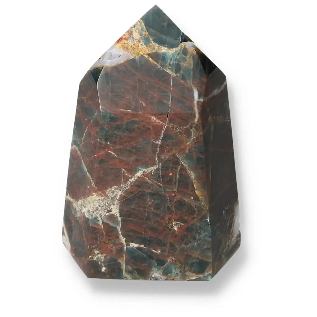 Premium Apatite Obelisk by Sylvia Crystals, showcasing its vibrant hues and spiritual energy for luxury conscious living.