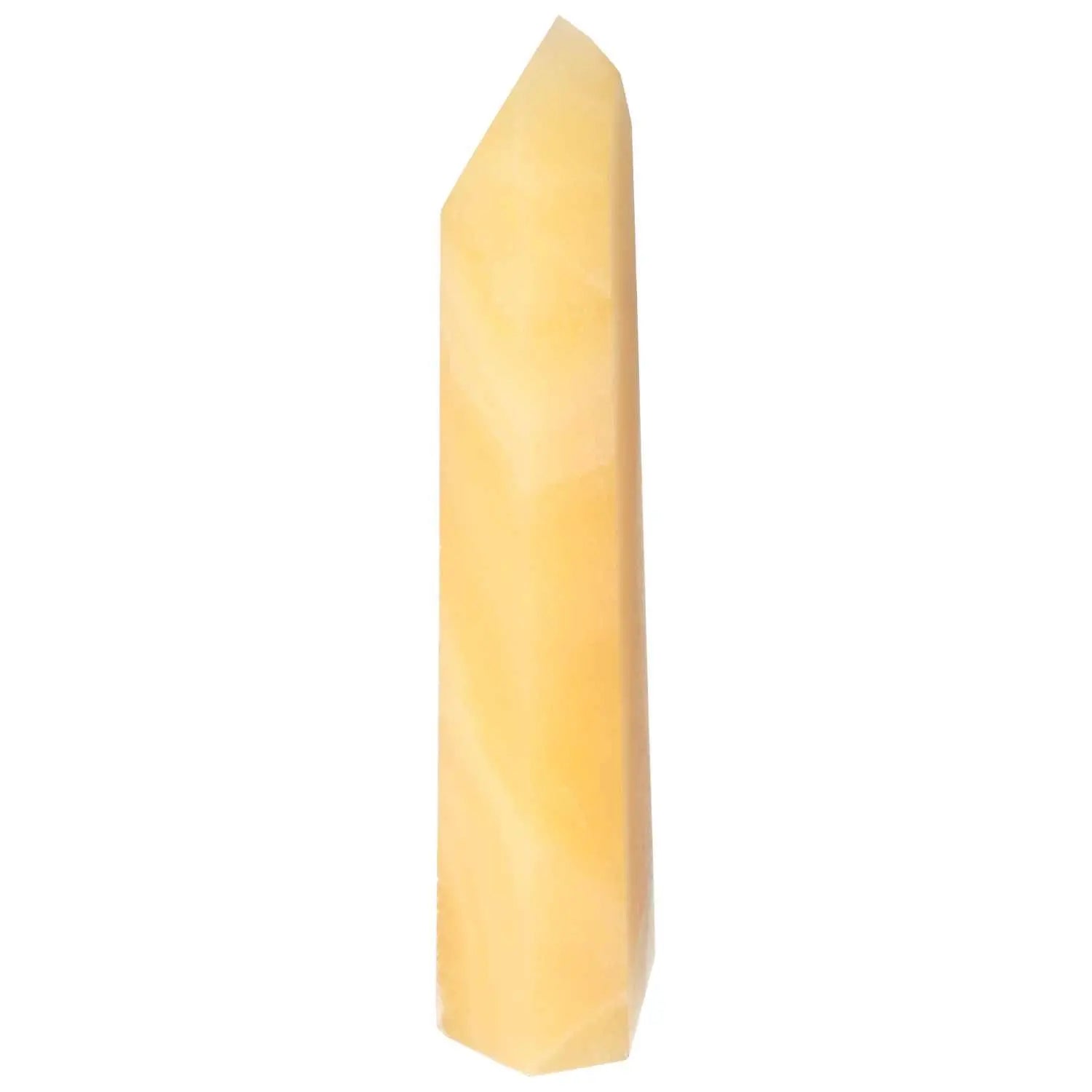 Mexican Calcite Obelisk from Sylvia Crystals, enhancing motivation and memory with its elegant, high-quality craftsmanship.