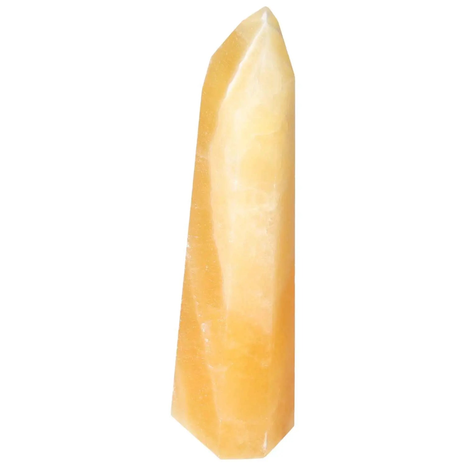 Mexican Calcite Obelisk from Sylvia Crystals, enhancing self-confidence, spiritual clarity, and personal growth with natural elegance.