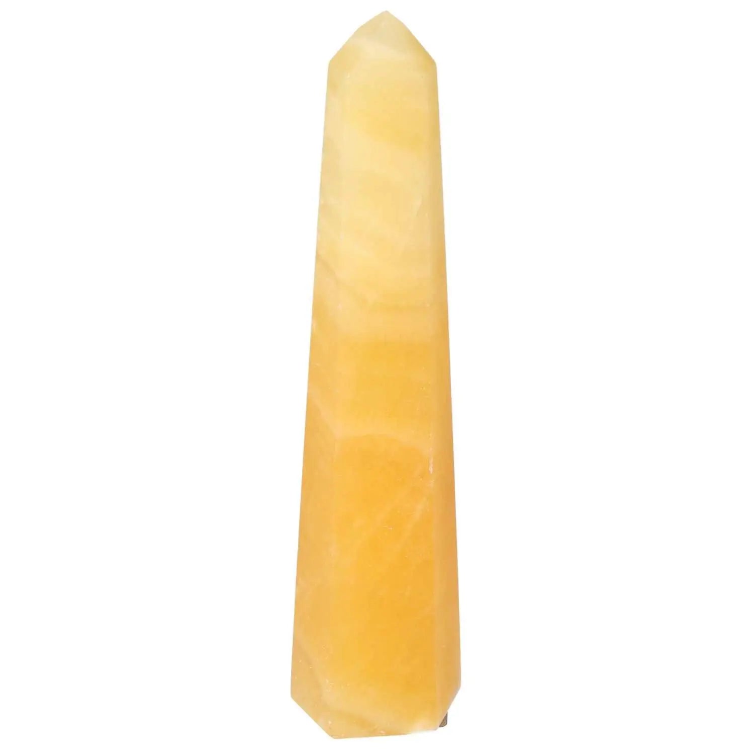 Vibrant Mexican Calcite Obelisk for motivation and energy.