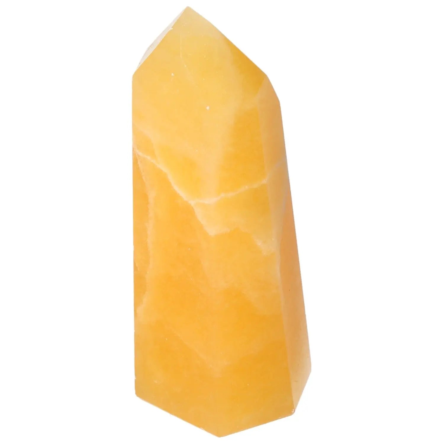 Mexican Calcite Obelisk from Sylvia Crystals, enhancing self-confidence and motivation, premium conscious luxury crystal