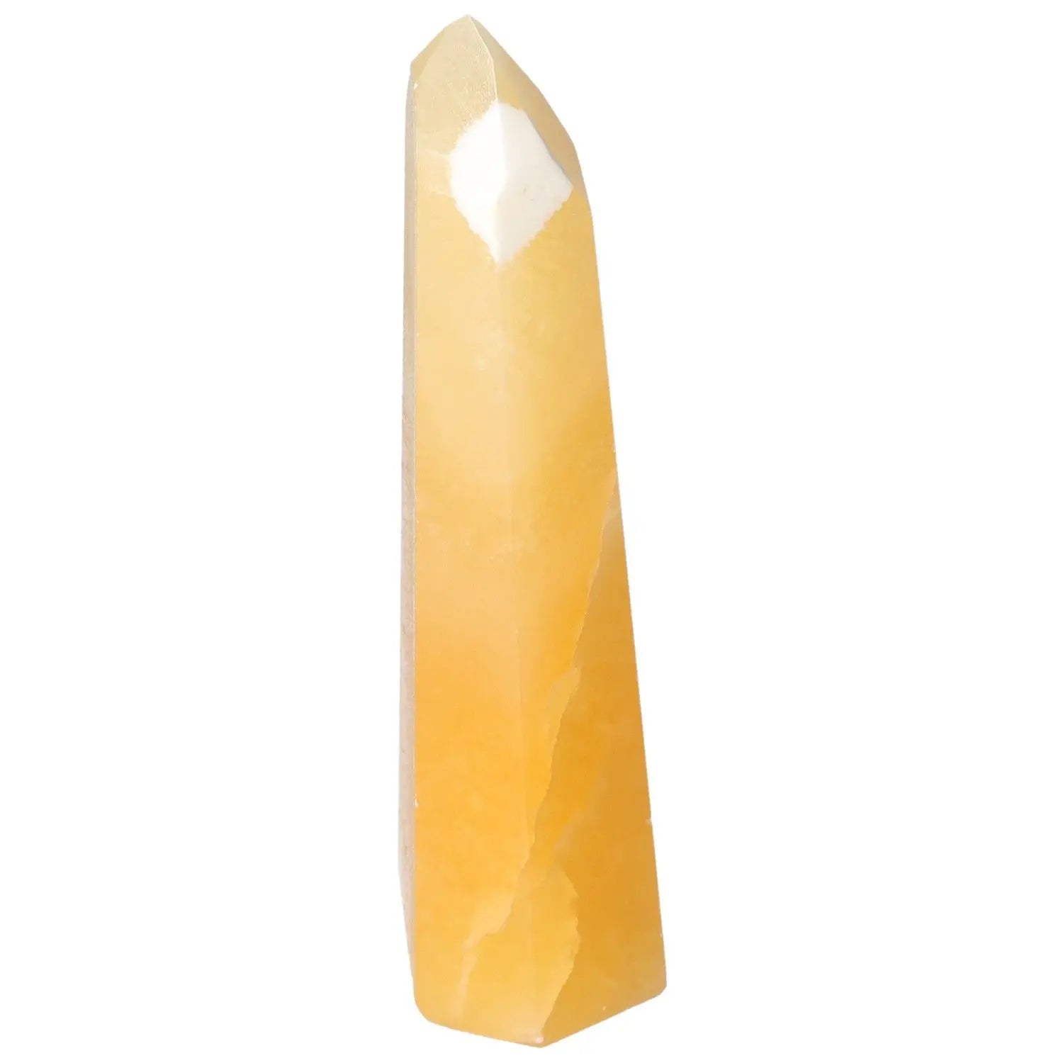 Mexican Calcite Obelisk from Sylvia Crystals, a luxury spiritual piece enhancing self-confidence and motivation, premium quality.