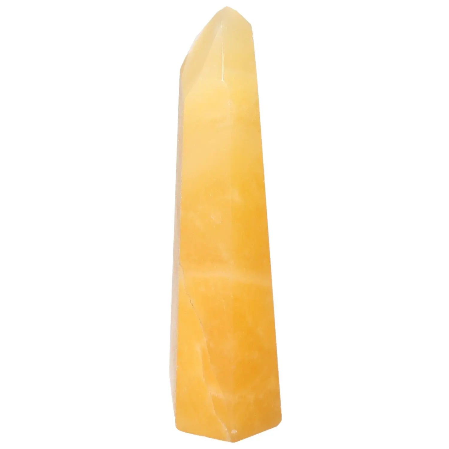 Mexican Calcite Obelisk from Sylvia Crystals, luxury spiritual tool for enhancing self-confidence and motivation, premium selection.