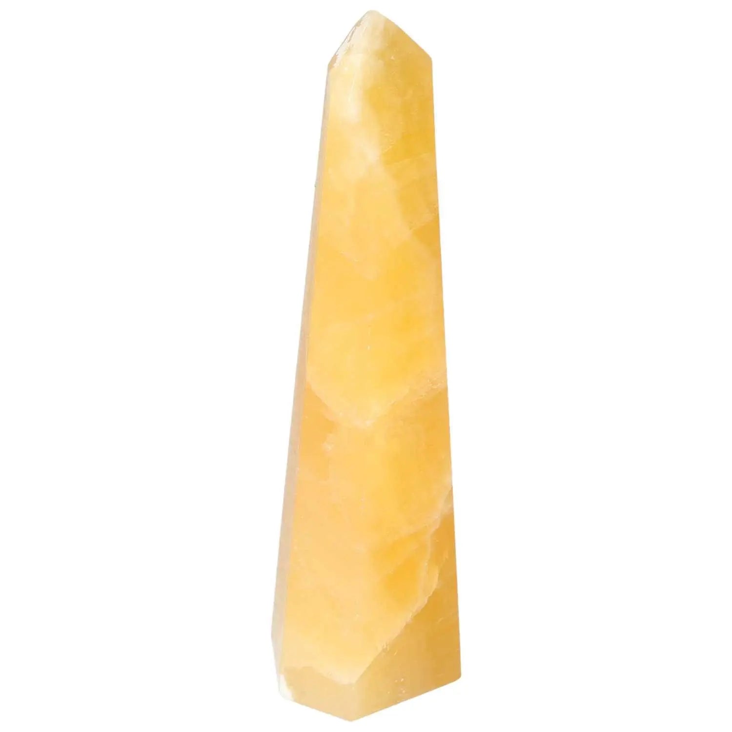 Mexican Calcite Obelisk from Sylvia Crystals, a handpicked decorative piece showcasing premium quality and spiritual harmony.