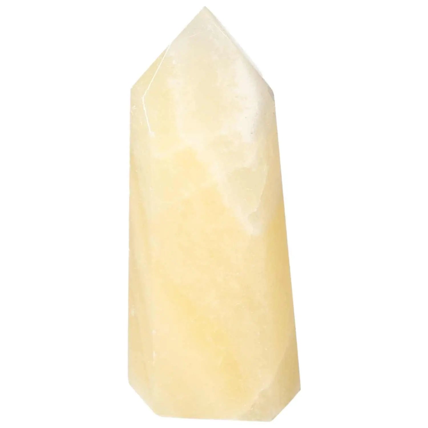 Mexican Calcite Obelisk for enhancing self-confidence and motivation, handpicked for quality by Sylvia Crystals.