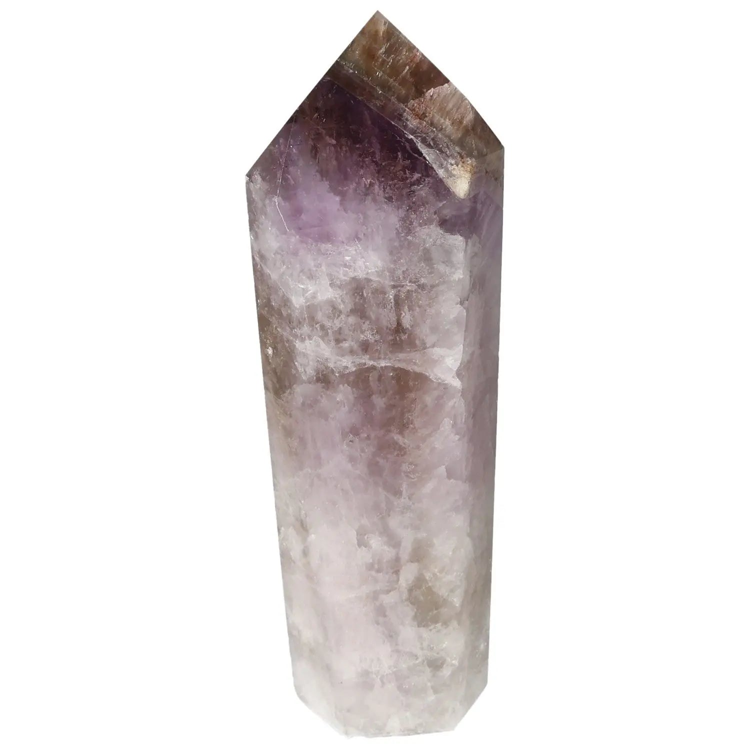 Seven Point Polished Amethyst crystal radiating transformative energy, ideal for stress relief and luxury conscious living.
