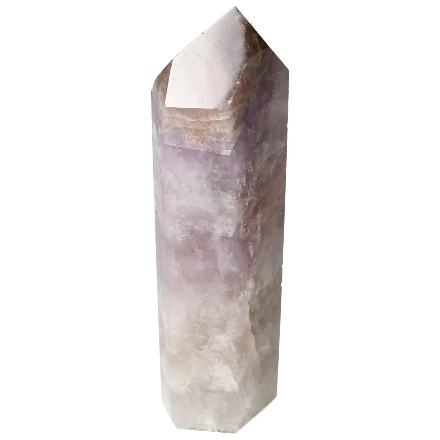 Seven Point Polished Amethyst crystal displaying its luxurious and transformative qualities, perfect for stress alleviation and energy rejuvenation.