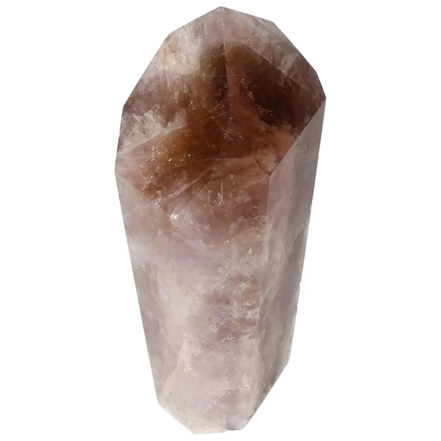 Luxurious Seven Point Polished Amethyst crystal with deep purple hues from Sylvia Crystals, symbolizing tranquility and spiritual clarity.