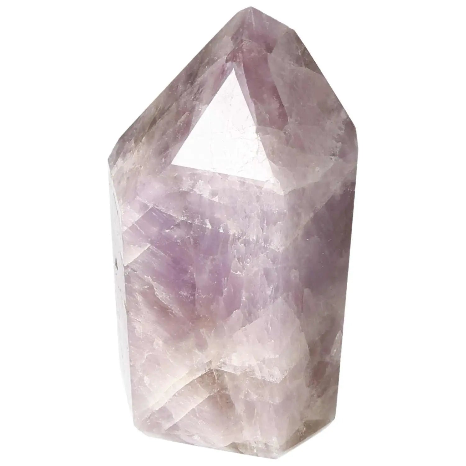 Seven Point Polished Amethyst crystal, enhancing tranquility and awareness, premium Sylvia Crystals product with stress-relief properties.