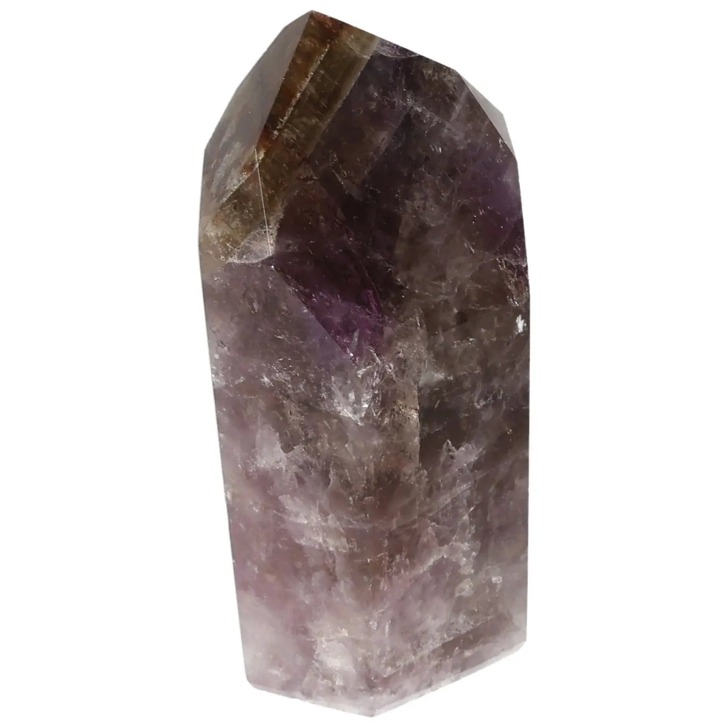 Seven Point Polished Amethyst crystal from Sylvia Crystals, enhancing concentration and boosting energy, perfect for spiritual aesthetics.