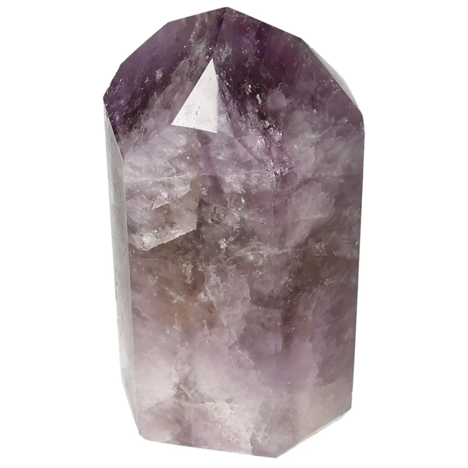 Seven Point Polished Amethyst crystal from Sylvia Crystals, showcasing its unique spiritual design and radiant purple hues.
