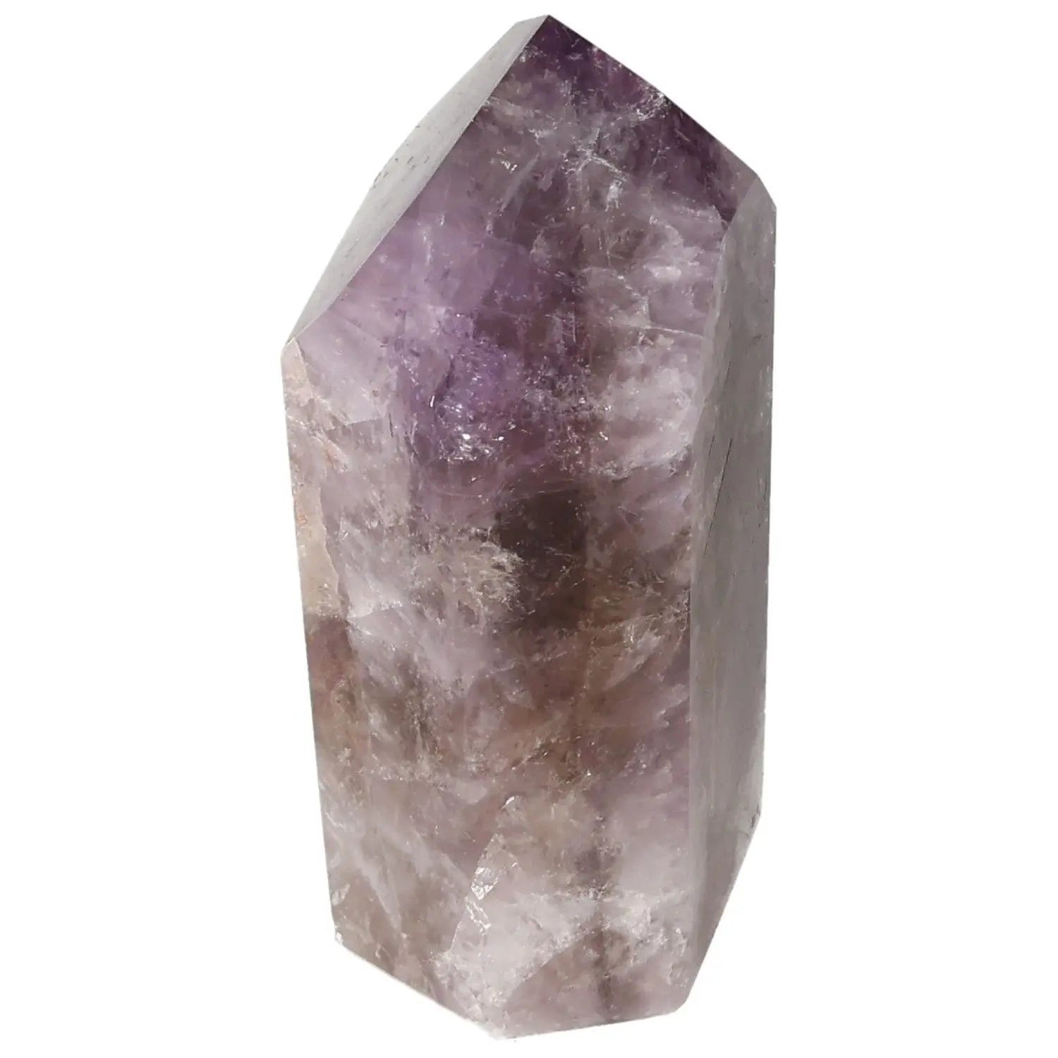 Seven Point Polished Amethyst crystal from Sylvia Crystals, featuring a unique design for spiritual connection and beauty.