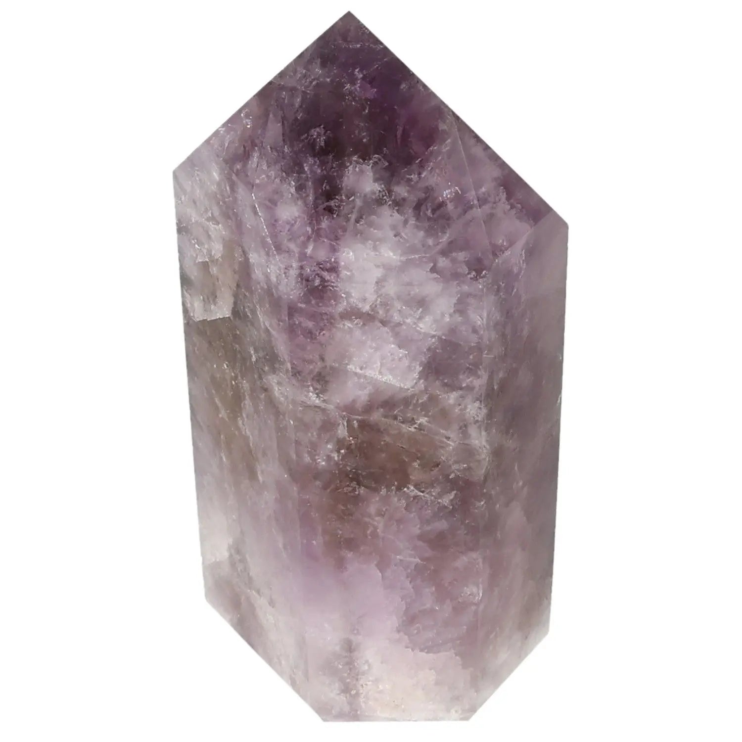 Seven Point Polished Amethyst crystal from Sylvia Crystals' collection, symbolizing spiritual connection and metaphysical beauty.