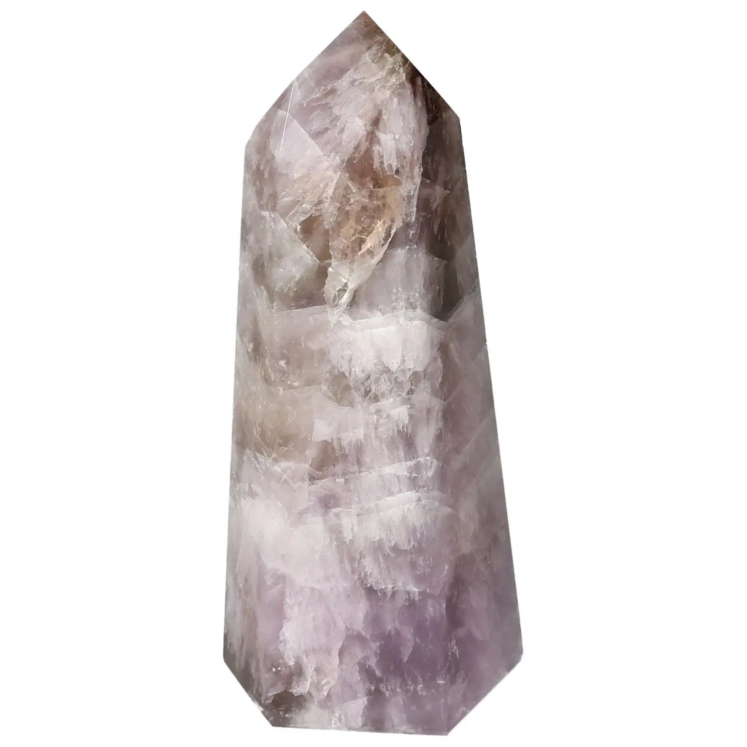 Seven Point Polished Amethyst crystal by Sylvia Crystals, known for tranquility and stress relief, luxurious and consciously crafted.