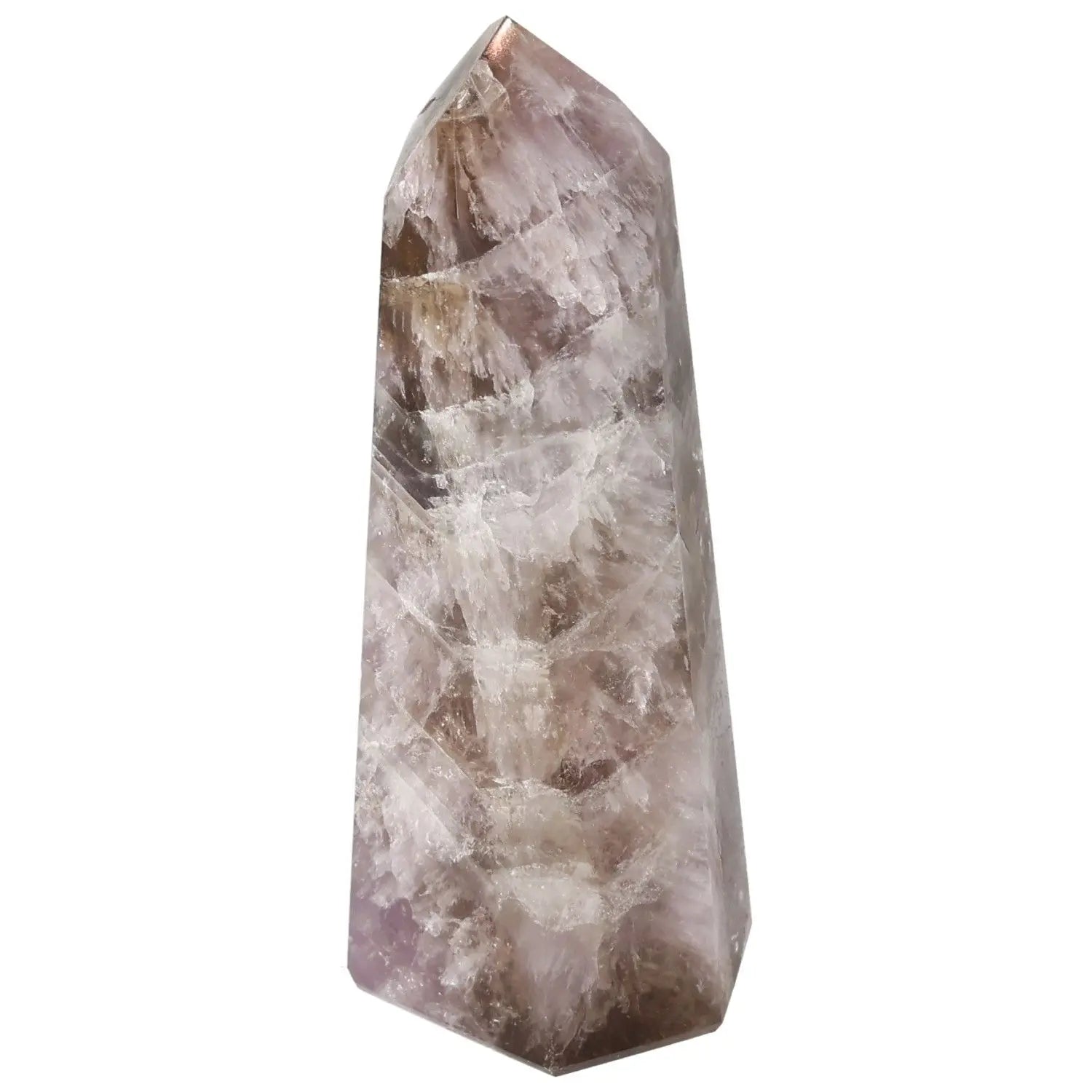 Seven Point Polished Amethyst Crystal from Sylvia Crystals, offering tranquility and energy elevation, handcrafted for luxury and conscious living.