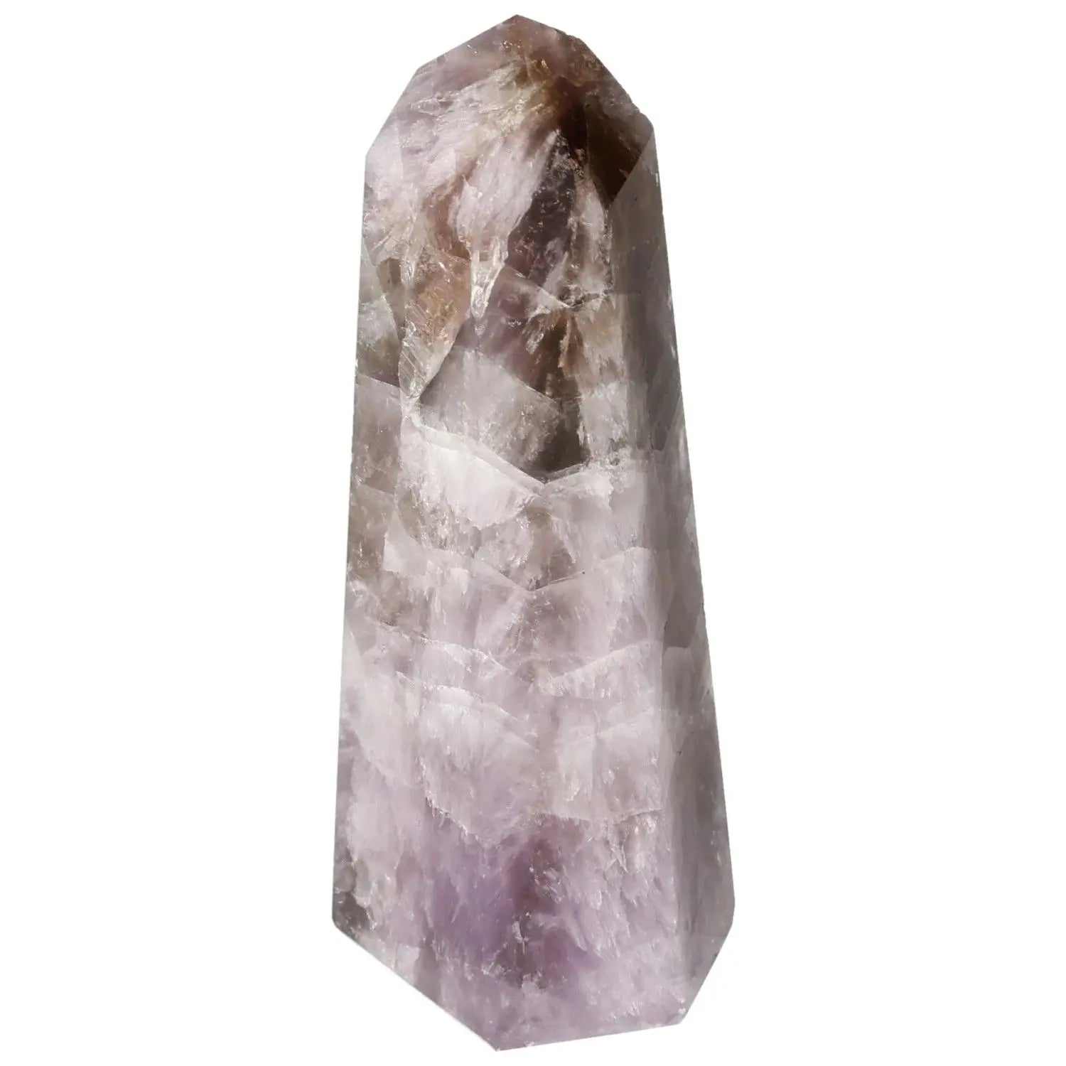 Seven Point Polished Amethyst from Sylvia Crystals showcasing its radiant hues and precision craftsmanship for tranquility and luxury.